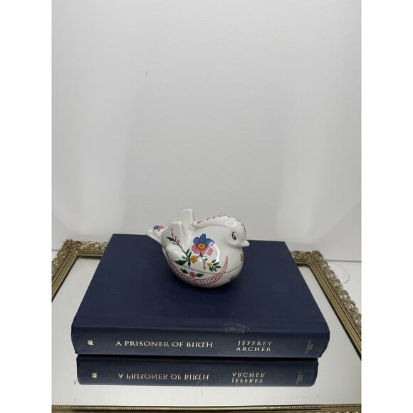 Prestige 1981 Porcelain Asian Floral Bird Candleholder Trinket Dish - Picture 3 of 12